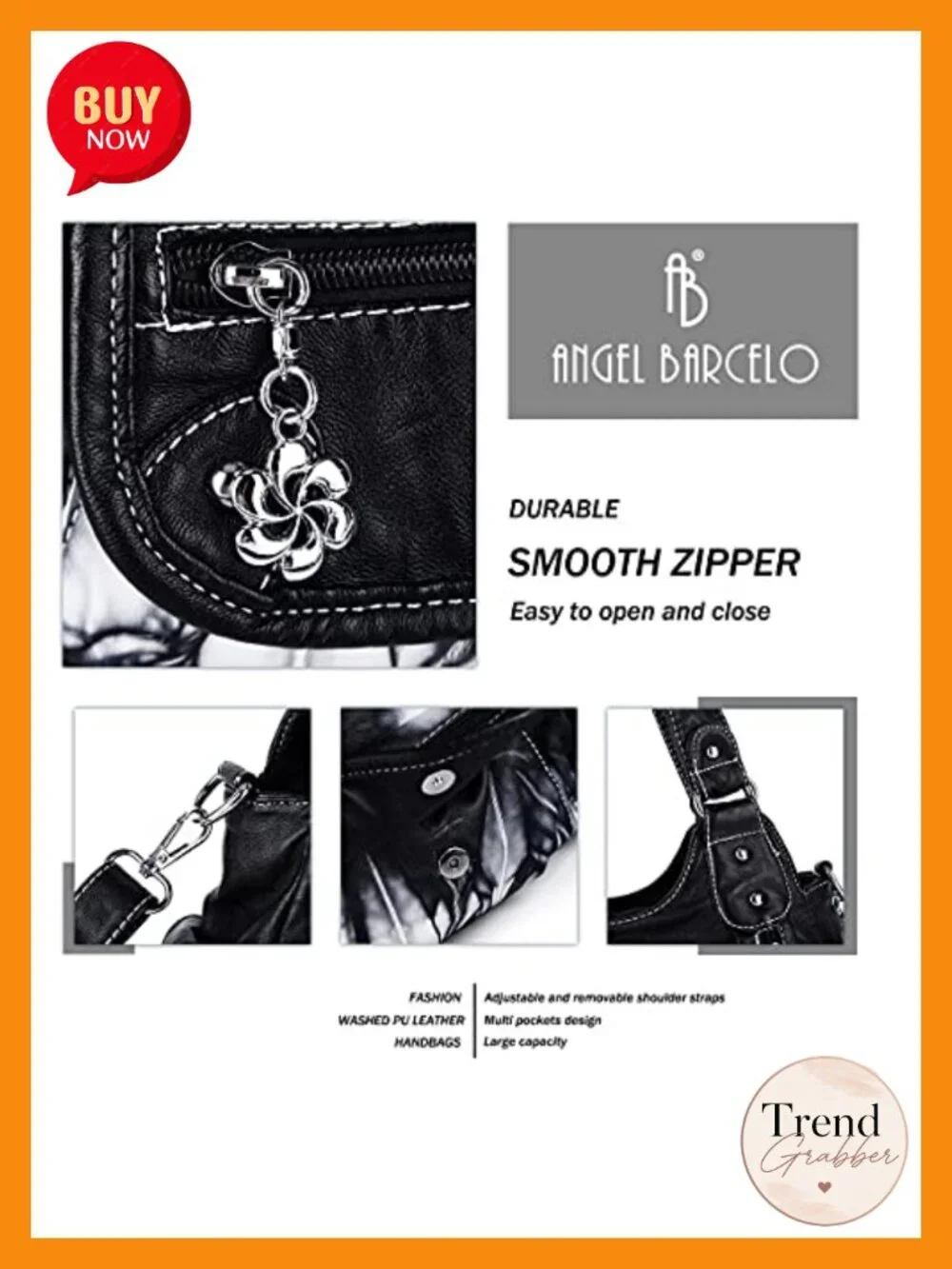 Women's Hobo Handbag Soft PU Leather Shoulder Bag Crossbody Tote